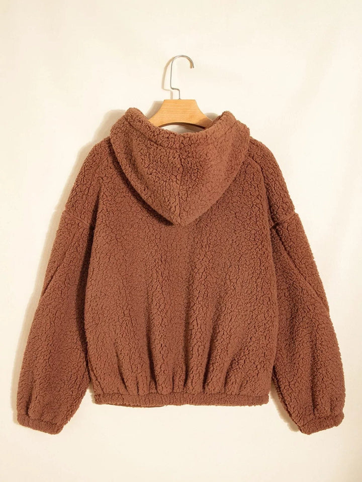 Aileen | Oversized teddyjas met rits voor dames
