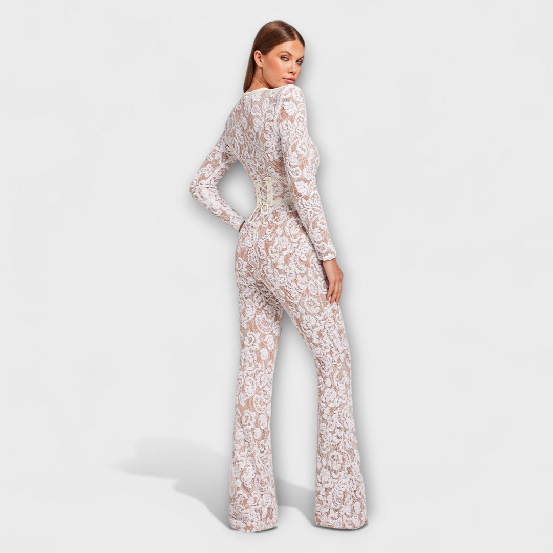 Theresia - Spitzen-Jumpsuit met Korset