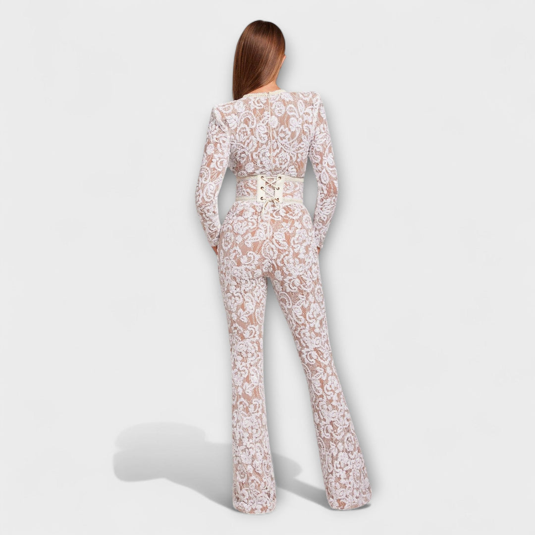 Theresia - Spitzen-Jumpsuit met Korset