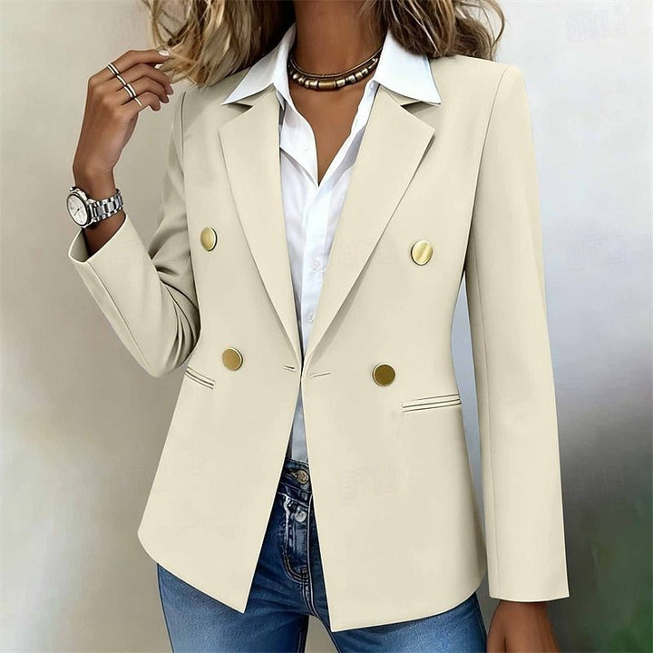 Amrita | Double-breasted blazer met goudkleurige knopen voor dames