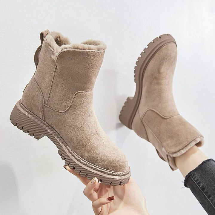 Anastacia | Suède instapbottines met fleecevoering voor dames