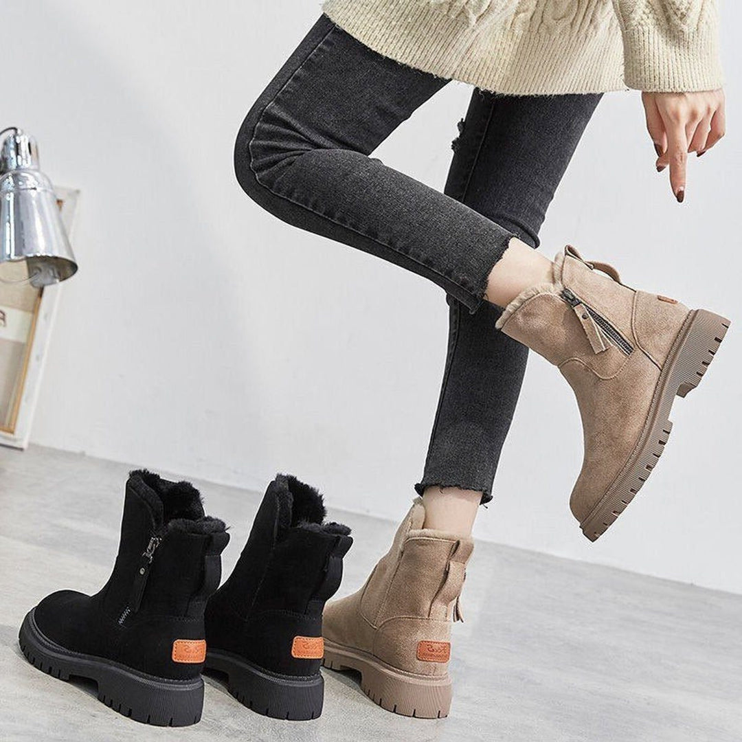 Anastacia | Suède instapbottines met fleecevoering voor dames