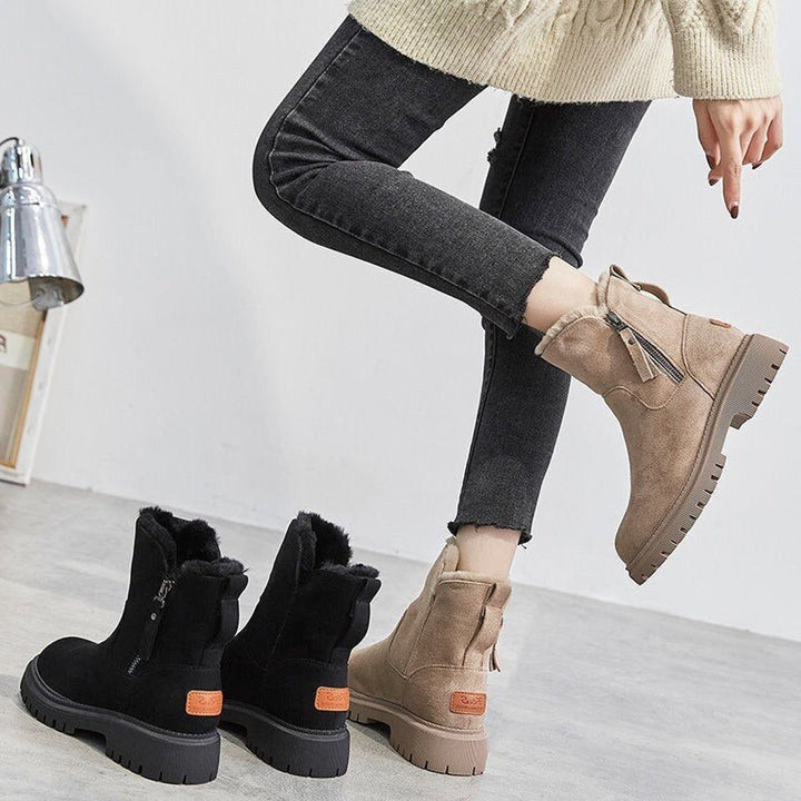 Anastacia | Suède instapbottines met fleecevoering voor dames