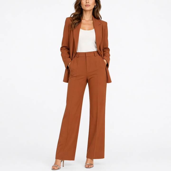 Ottoline | Set met blazer en broek met rechte pijpen voor dames