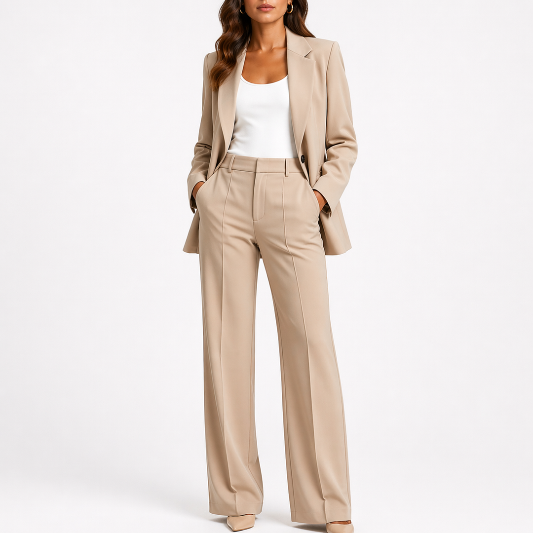 Ottoline | Set met blazer en broek met rechte pijpen voor dames
