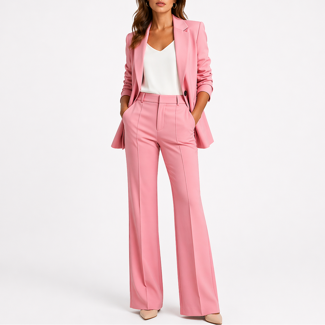 Ottoline | Set met blazer en broek met rechte pijpen voor dames