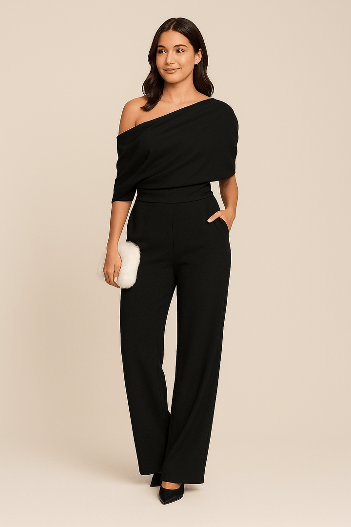 Primrose | One-shoulder jumpsuit met wijde pijpen voor dames