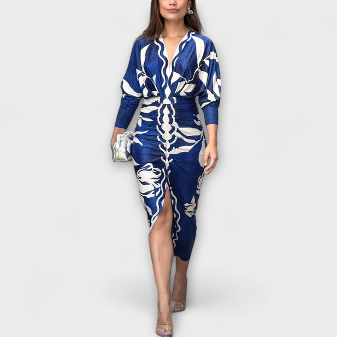 Cleo – Dolman-Midikleed met Braziliaanse print