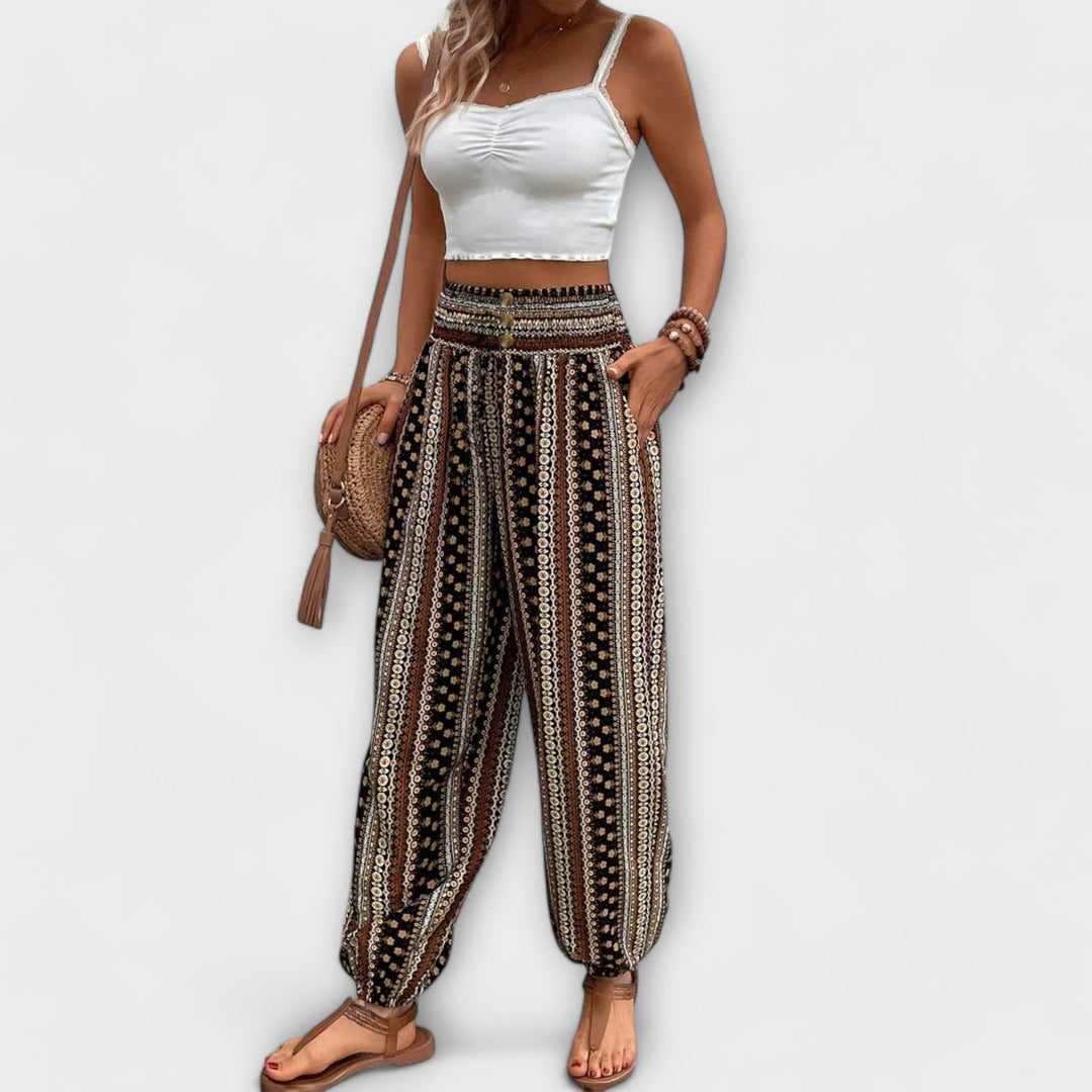 Scarlett - Broek met etnische grafiek