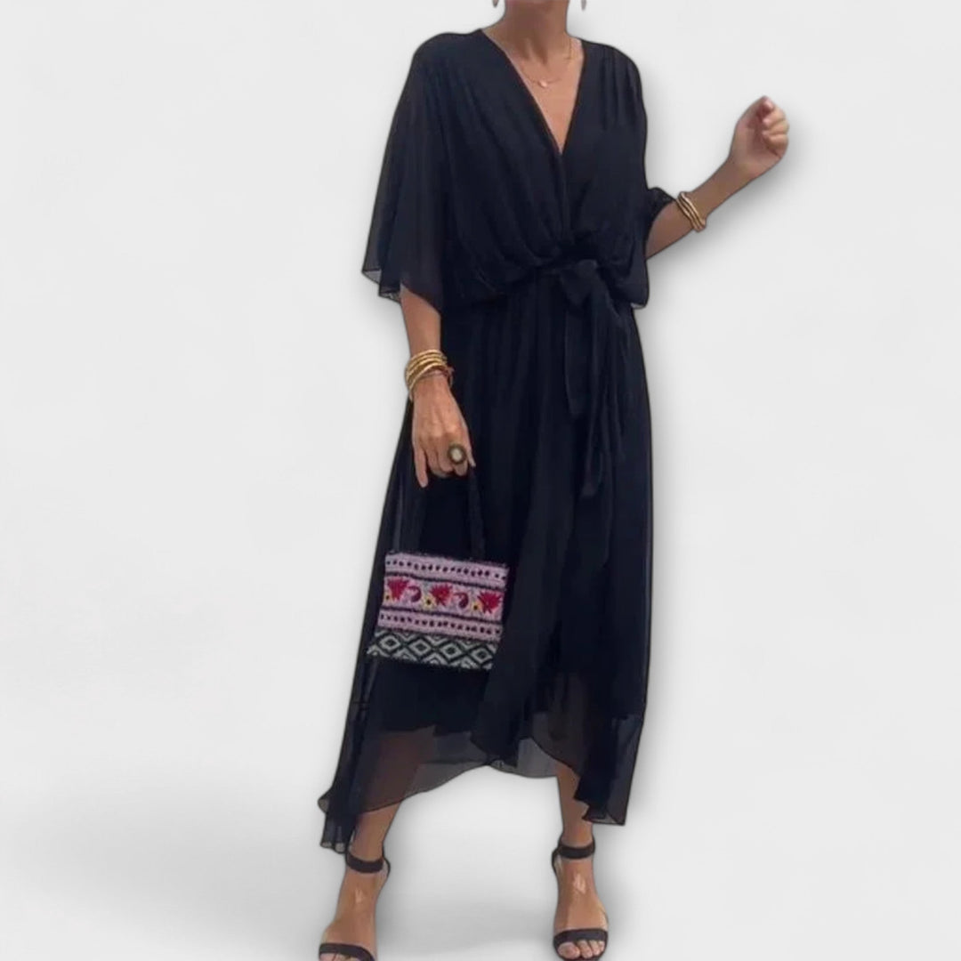 Amoura - Chiffonjurk met V-hals
