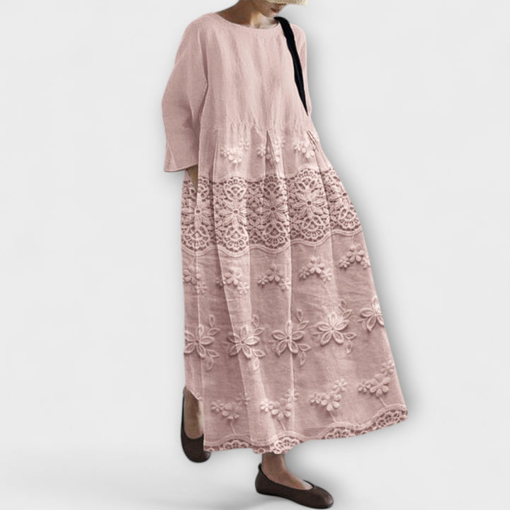Isabella - Kantpatroon Jurk