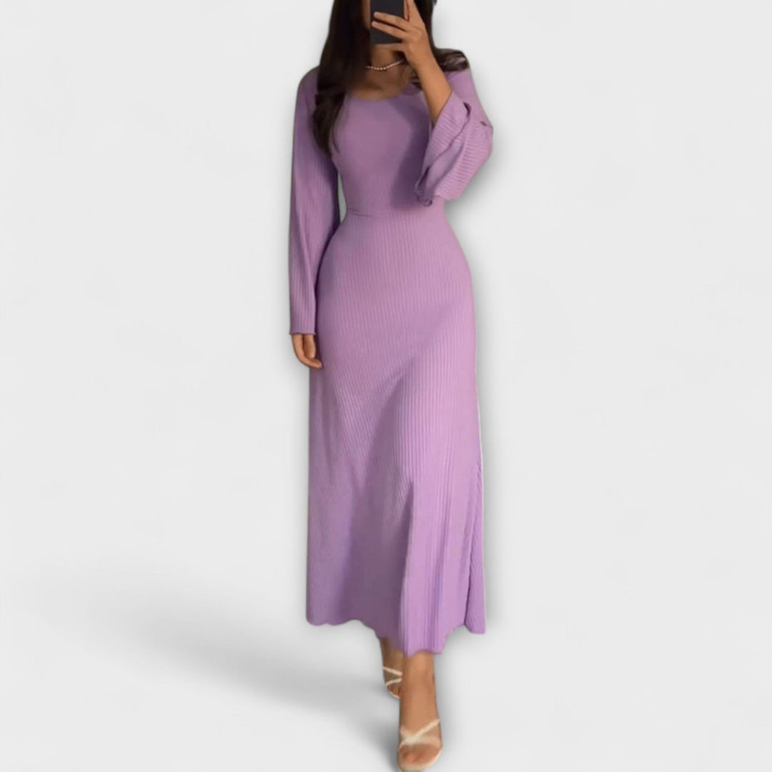 Jocelyn - Stijlvolle Gebreide Jurk met Taille Detail