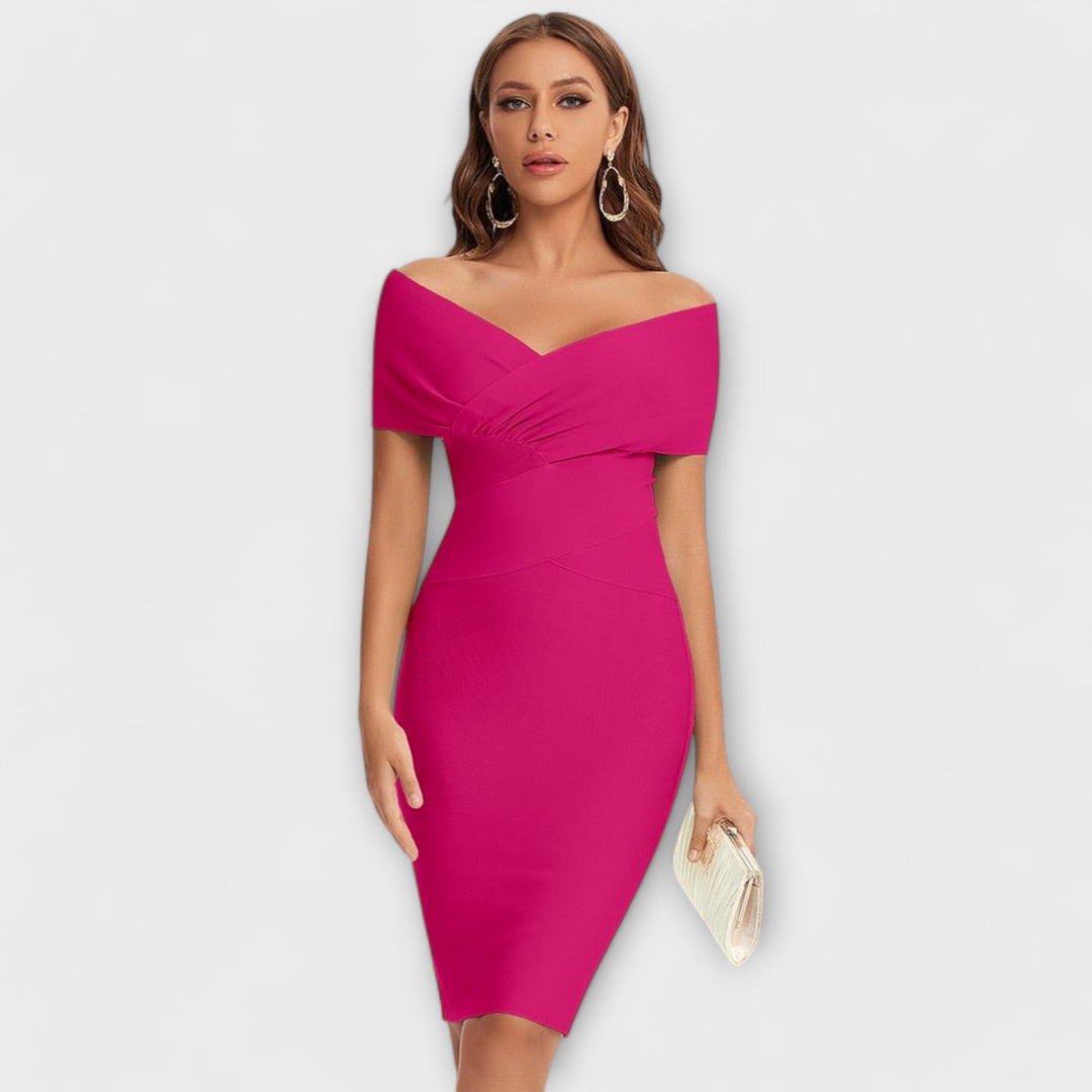 Elegante jurk met V-hals