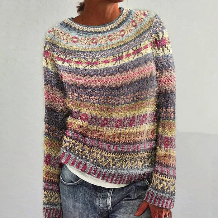 Briallen | Fair Isle-trui met ronde hals voor dames
