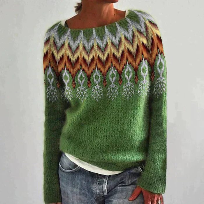 Briallen | Fair Isle-trui met ronde hals voor dames