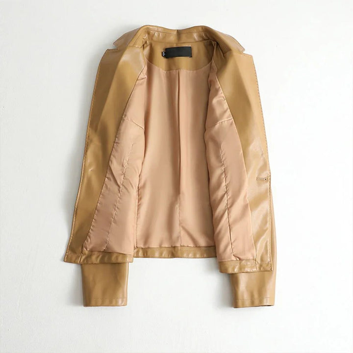Camellia | Leren blazer met één knoop en reverskraag voor dames