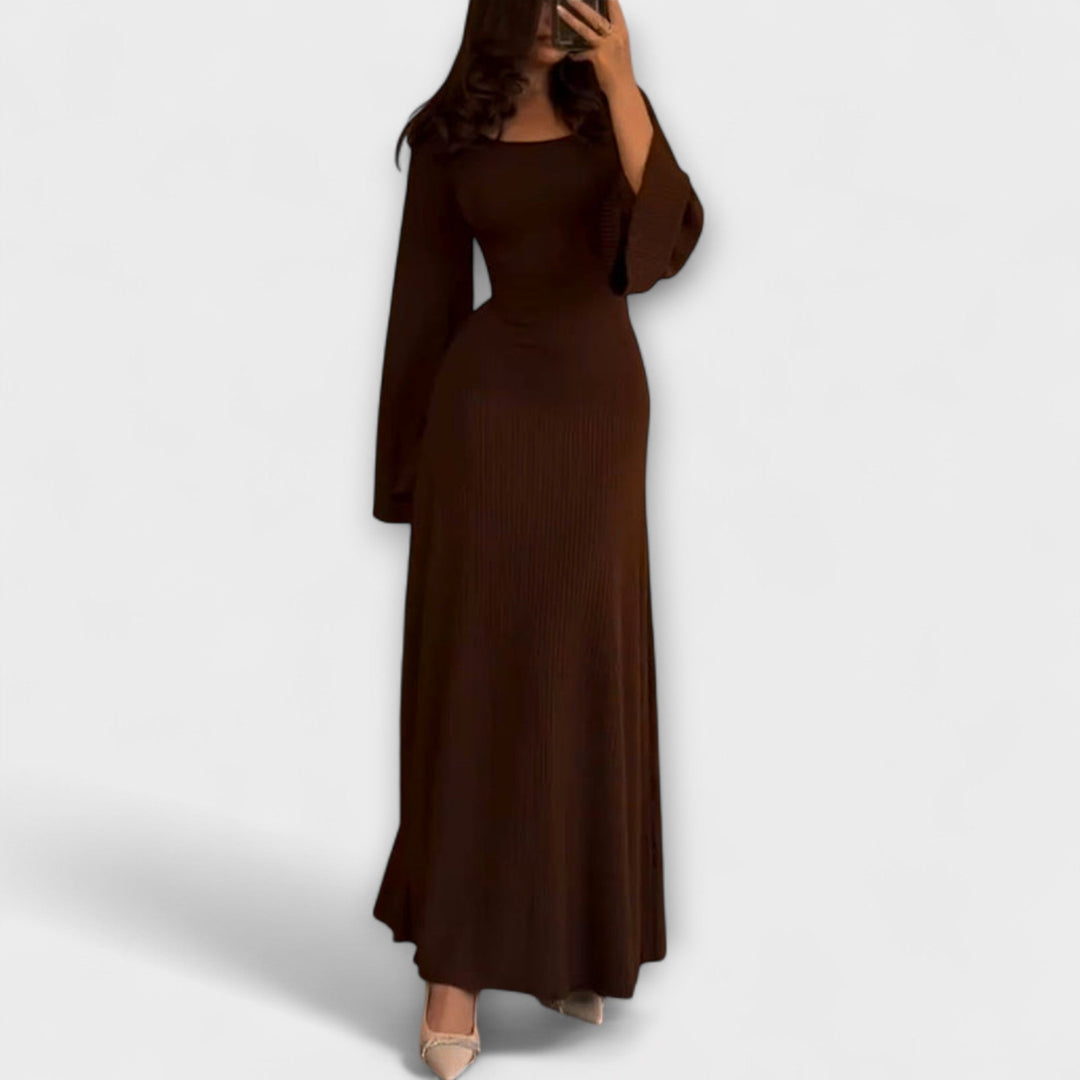 Jocelyn - Stijlvolle Gebreide Jurk met Taille Detail
