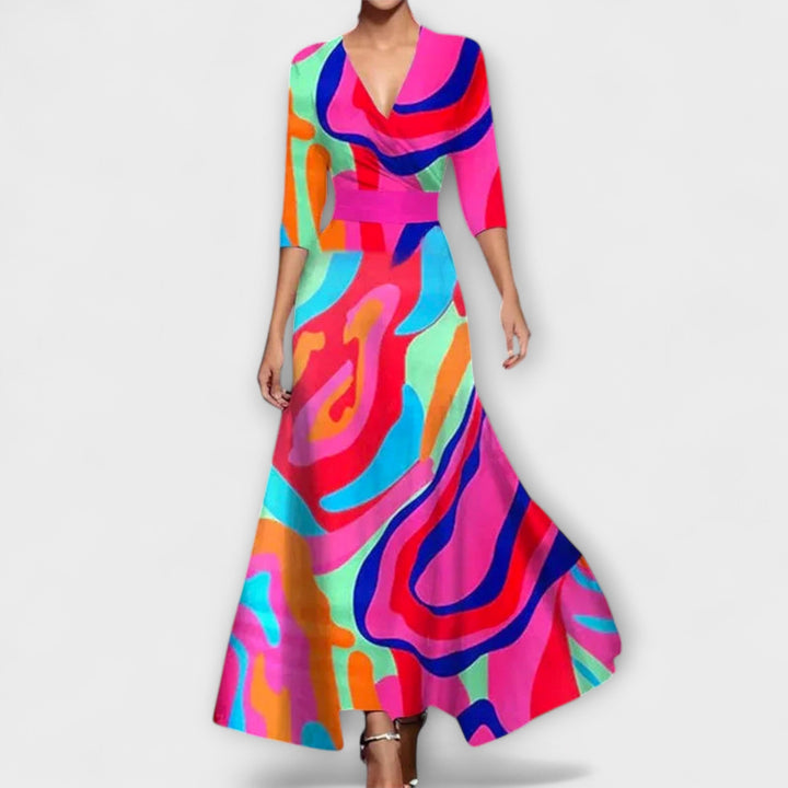 Alma - Elegant Mouw Ontwerp Damesjurk