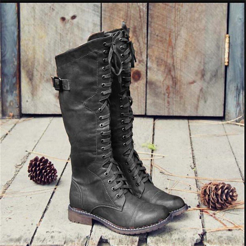 Cynara | Hoge rijlaarzen met veters voor dames