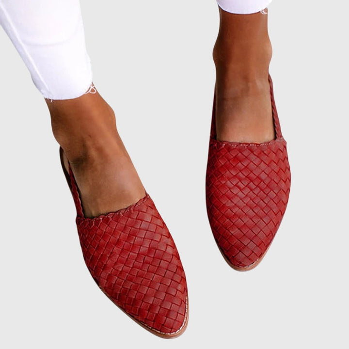 Leah | Gevlochten loafers met open neus voor dames
