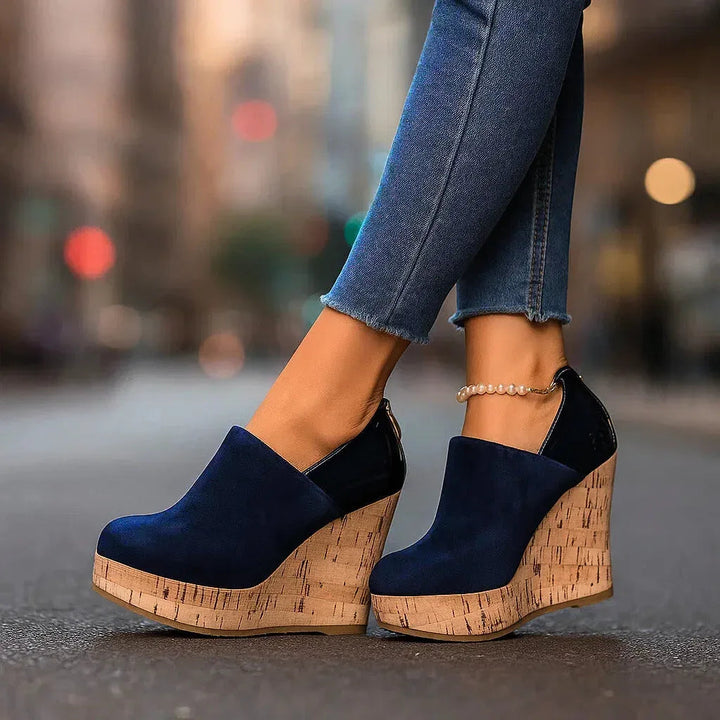Augusta | Plateau sleehakbottines met uitsparingen opzij voor dames