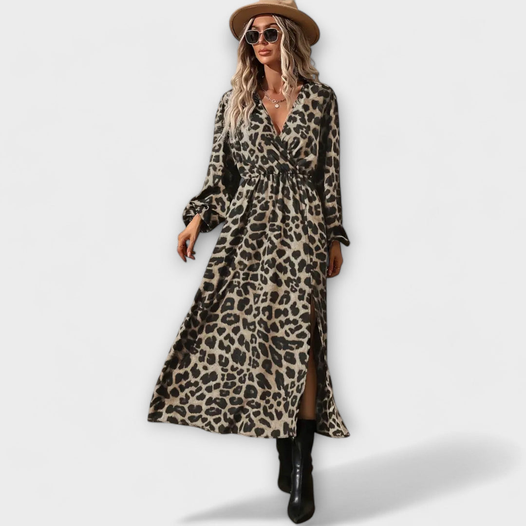 Natalie - Stijlvolle jurk met luipaardprint
