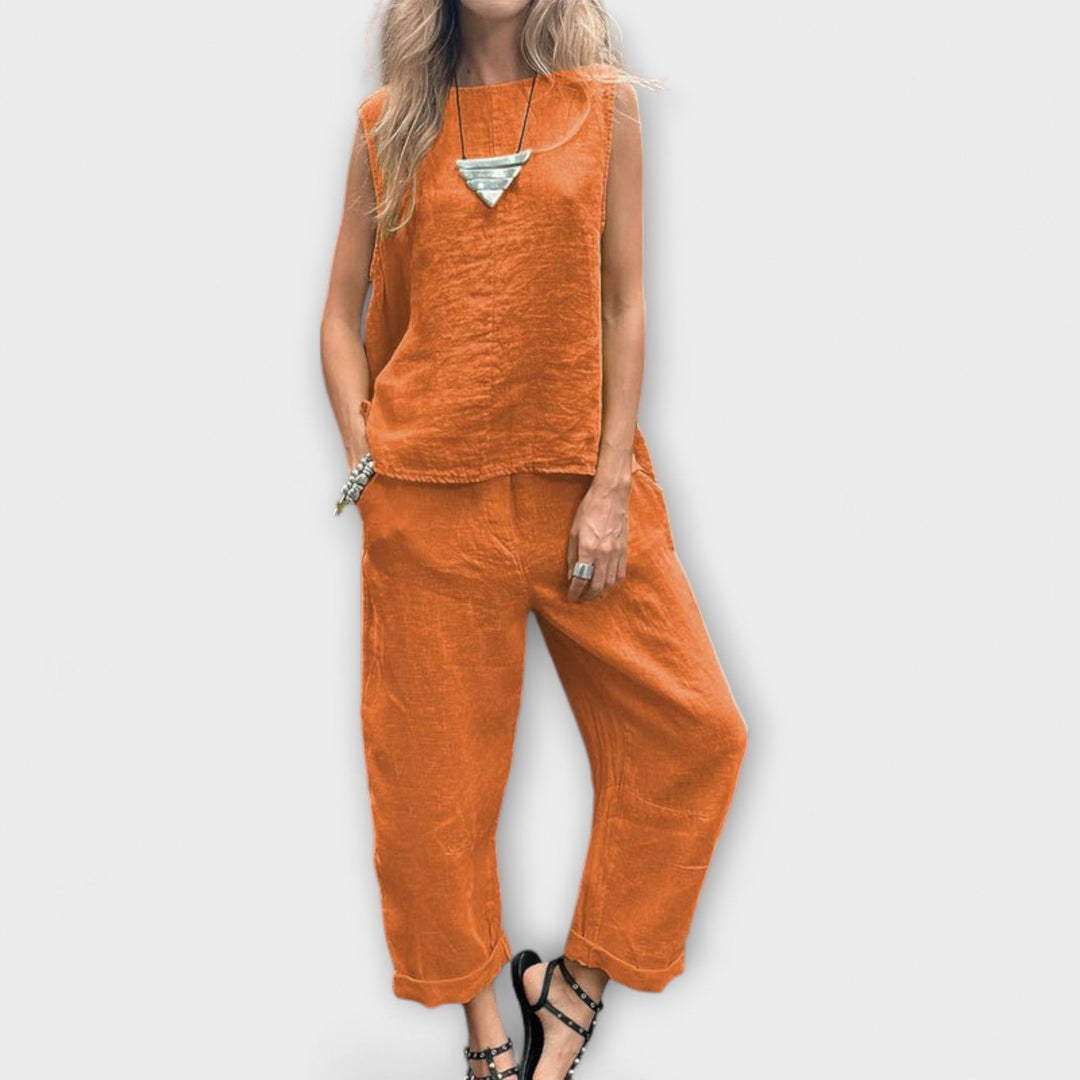 Jennifer - Ontspannen Katoen-Linnen Outfit