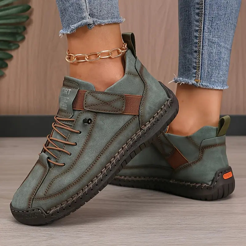 Alceste | Canvas sneakers met veters en siernaden voor dames