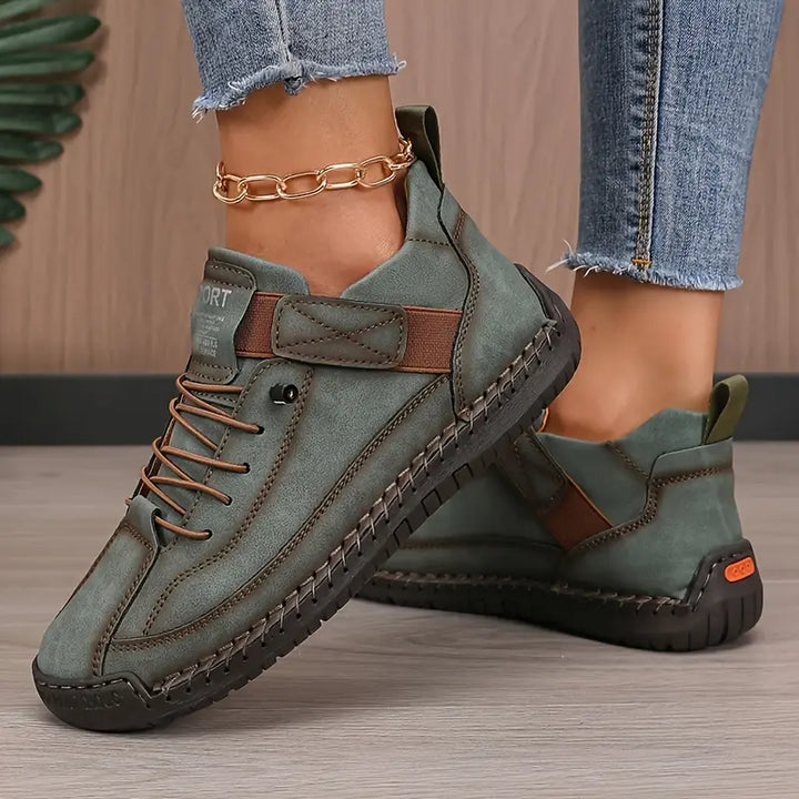 Alceste | Canvas sneakers met veters en siernaden voor dames