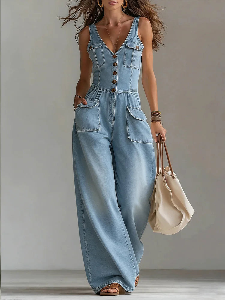 Sofia - Casual Denim Overall