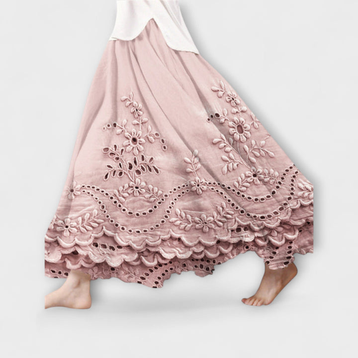 Luna – Boho Maxirok Met Borduursel