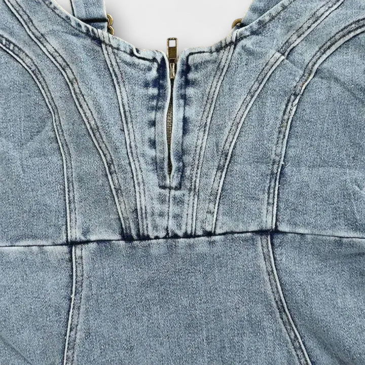 Anna - Denim-jurk met verstelbare bandjes