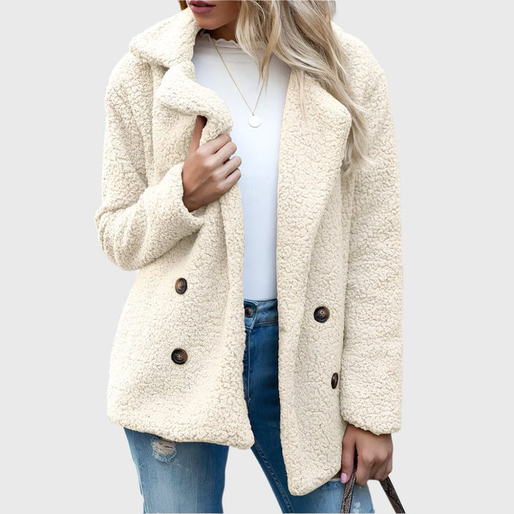 Dorothy | Double-breasted sherpa jas voor dames
