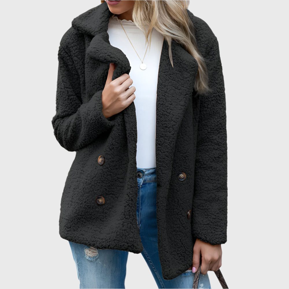 Dorothy | Double-breasted sherpa jas voor dames