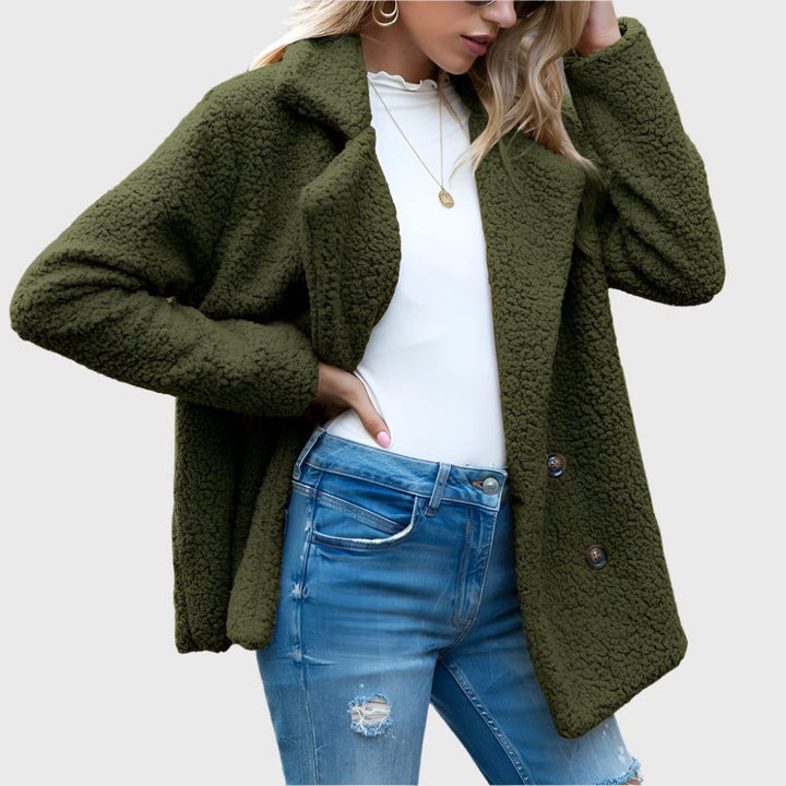 Dorothy | Double-breasted sherpa jas voor dames