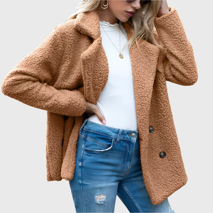 Dorothy | Double-breasted sherpa jas voor dames