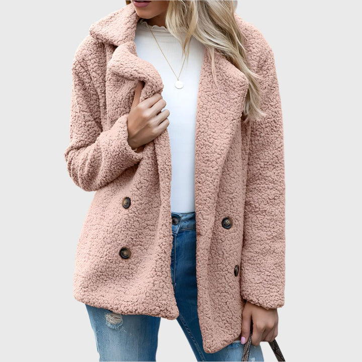 Dorothy | Double-breasted sherpa jas voor dames