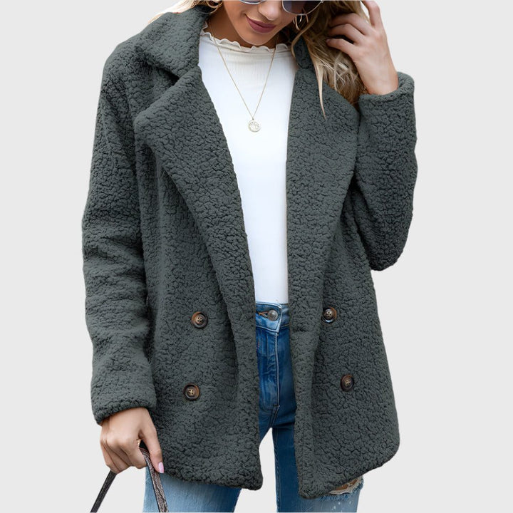 Dorothy | Double-breasted sherpa jas voor dames