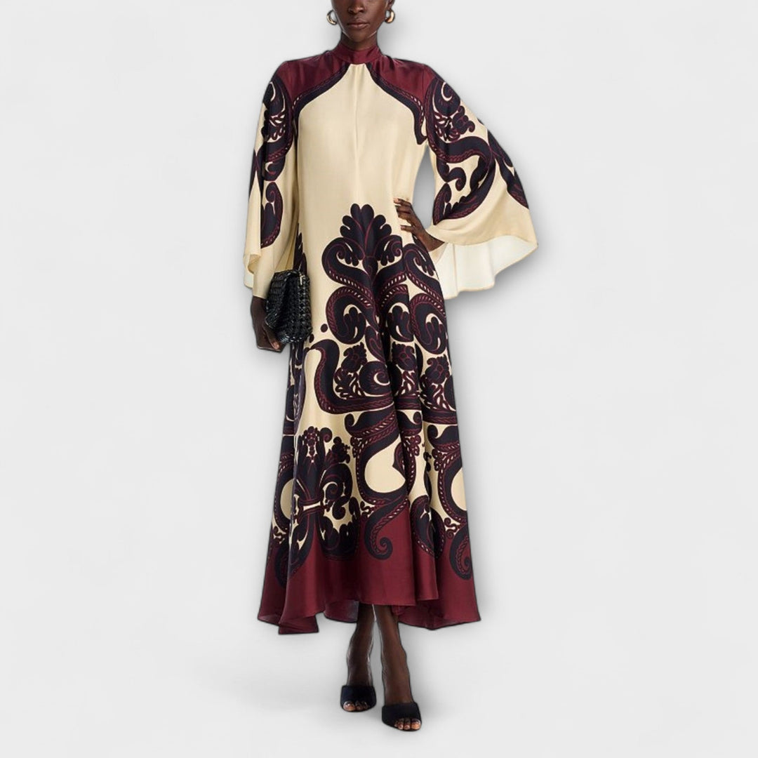 Lucy - Adembenemende Grenadilla-print Maxikleed voor moeiteloze elegantie