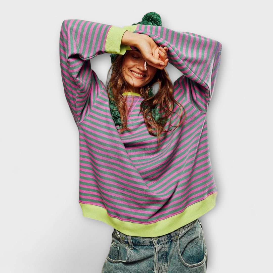 Mary - Gestreepte Oversize-Trui