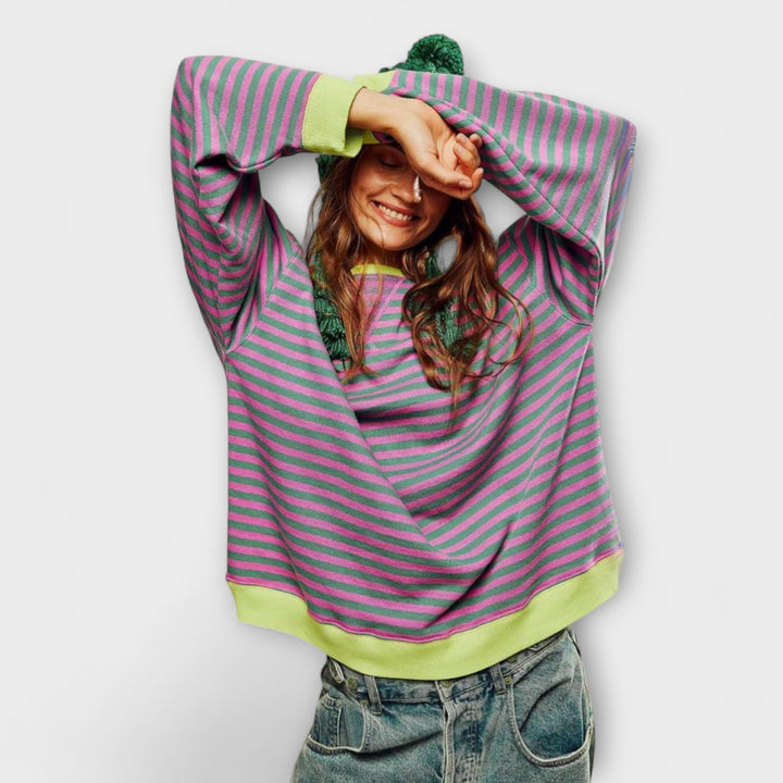 Mary - Gestreepte Oversize-Trui