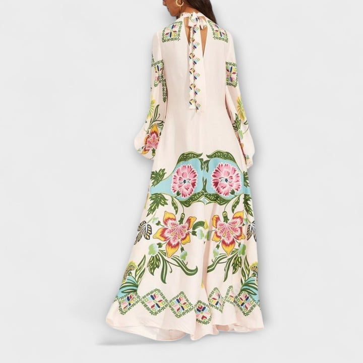 Lisa - Elegante Maxikleid met bloemendruk en vloeiend ontwerp