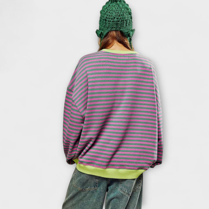 Mary - Gestreepte Oversize-Trui
