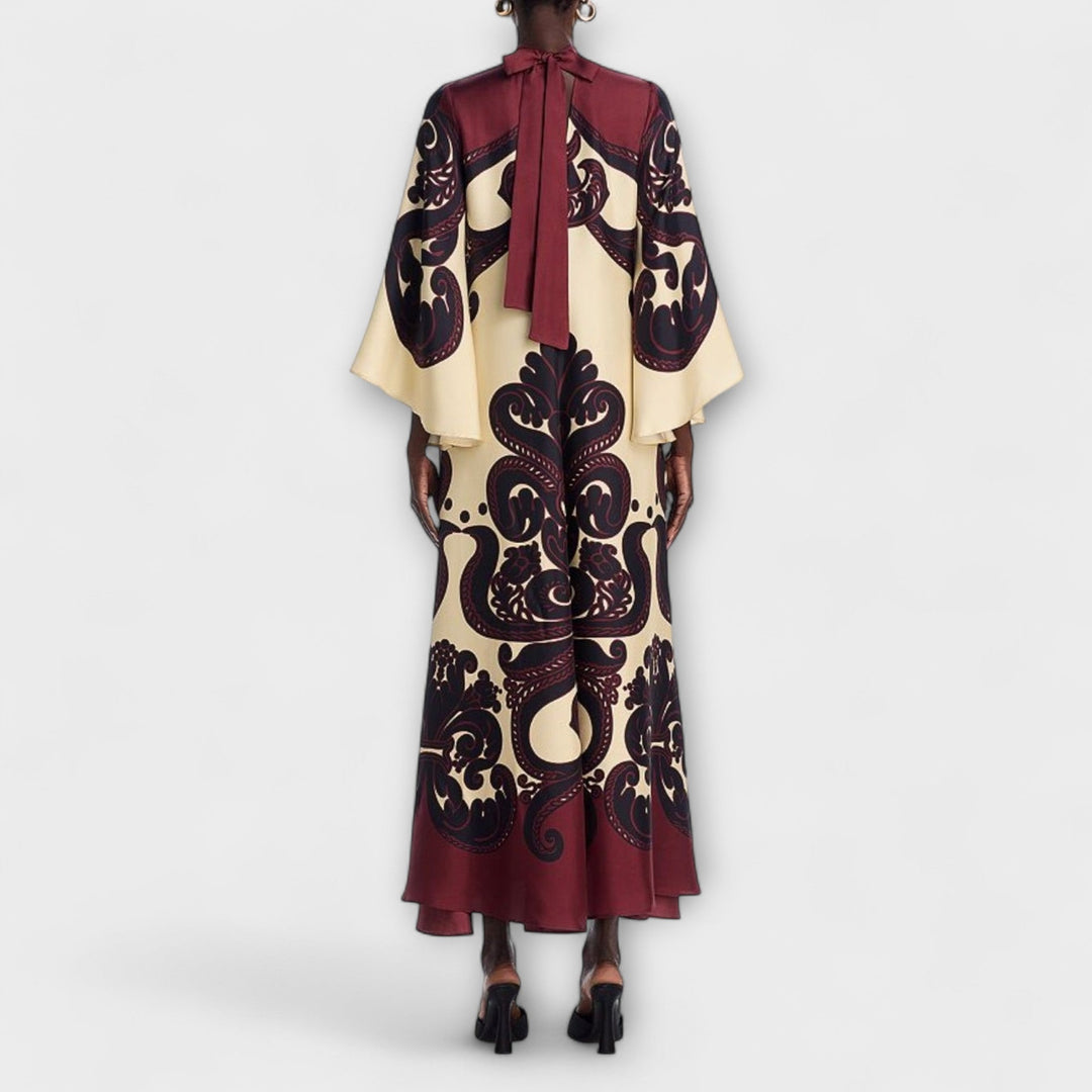 Lucy - Adembenemende Grenadilla-print Maxikleed voor moeiteloze elegantie