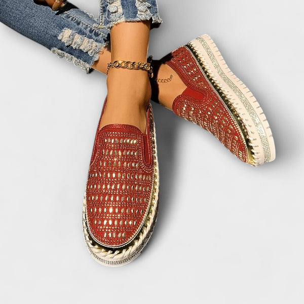 Kunigunde - Espadrille-Loafers met Strass