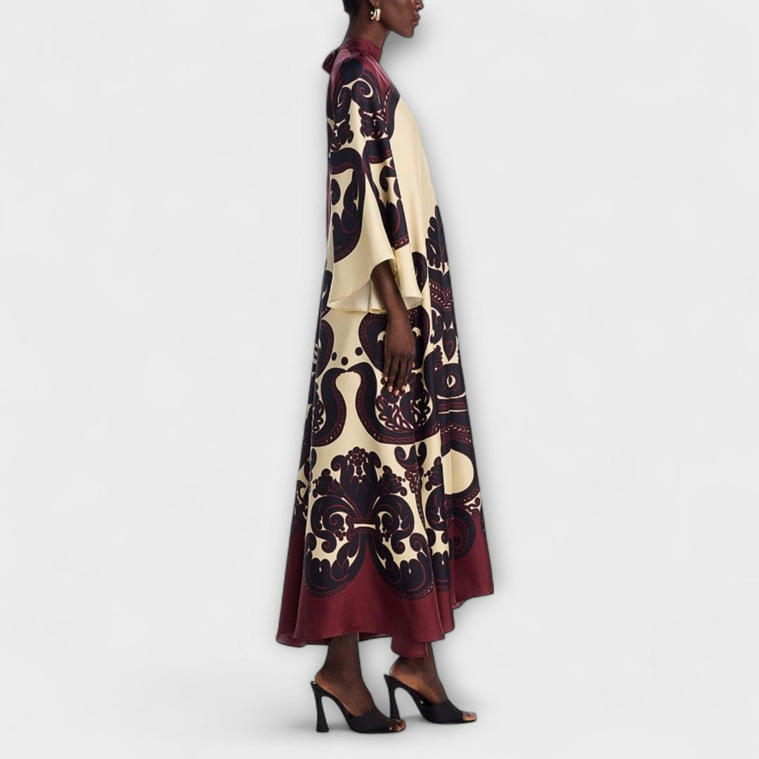 Lucy - Adembenemende Grenadilla-print Maxikleed voor moeiteloze elegantie