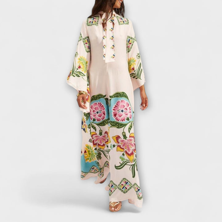 Lisa - Elegante Maxikleid met bloemendruk en vloeiend ontwerp