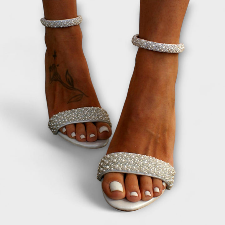 Mirella - Elegante Bruids Sandalen met Filigrane Bandjes