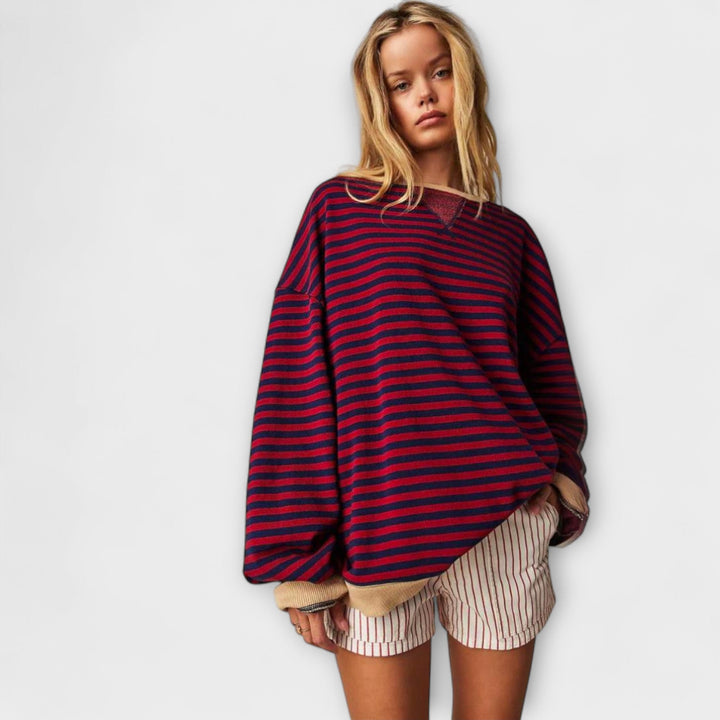 Mary - Gestreepte Oversize-Trui
