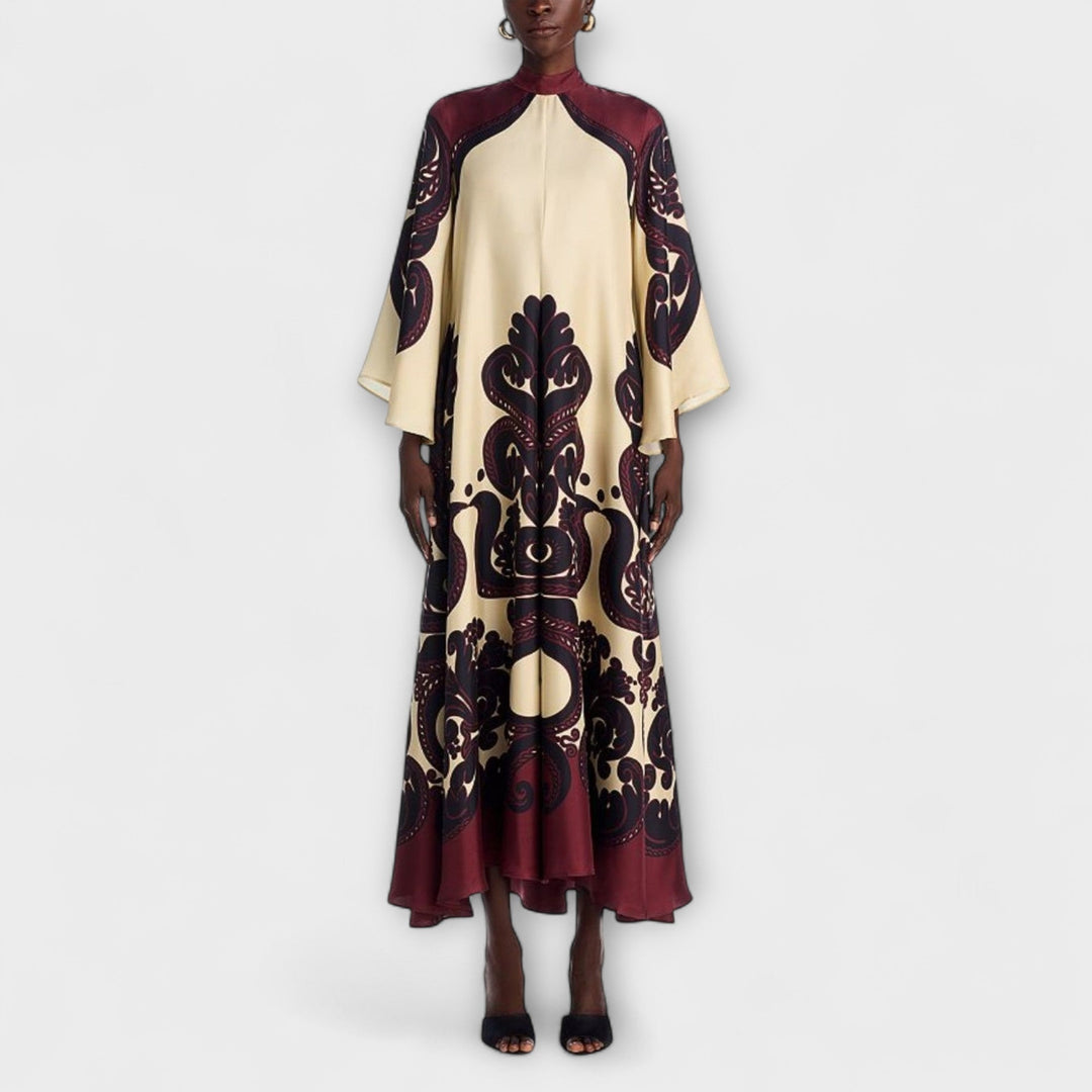 Lucy - Adembenemende Grenadilla-print Maxikleed voor moeiteloze elegantie